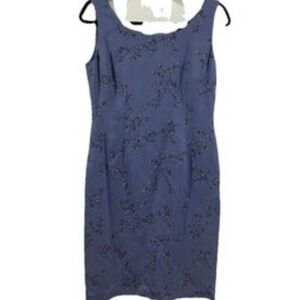Rena Rowan Blue Floral‎ Midi Dress